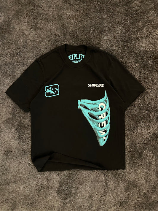 RIB CHOP TEE (BLACK)