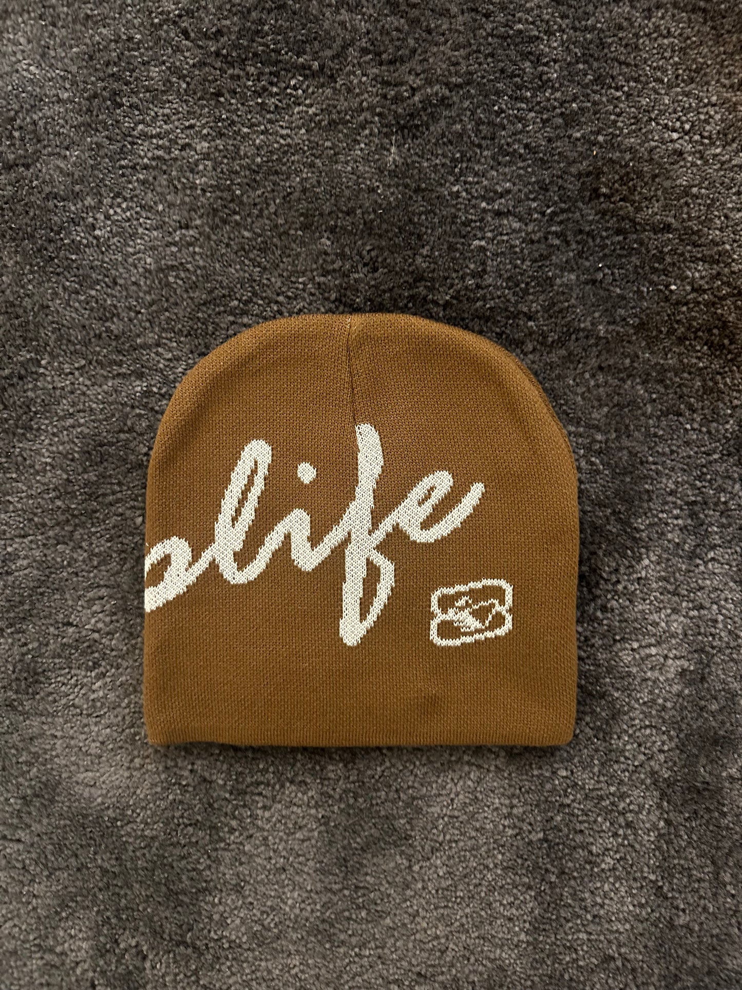 SCRIPT LOGO BEANIE IN WOOD