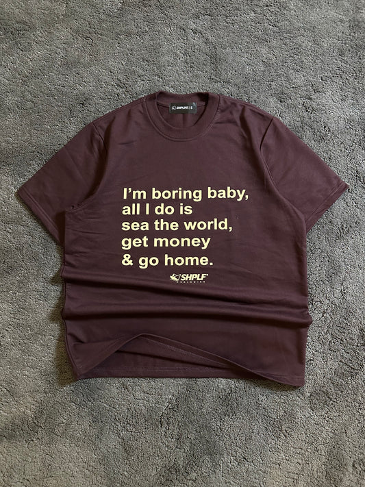 BORING TEE (BROWN)