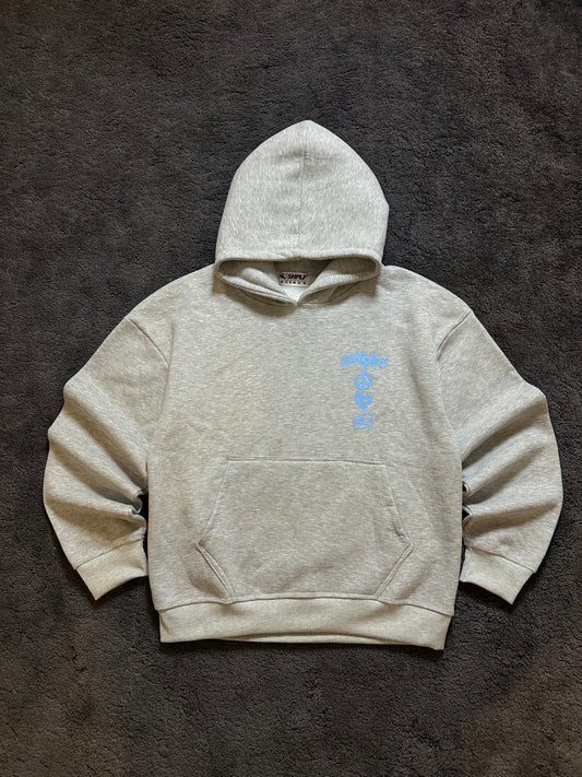 PEACE & LOVE HOODIE (GRAY)