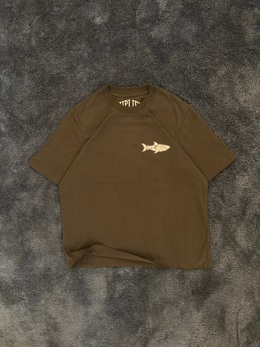 SHARK CHOP TEE (BROWN)